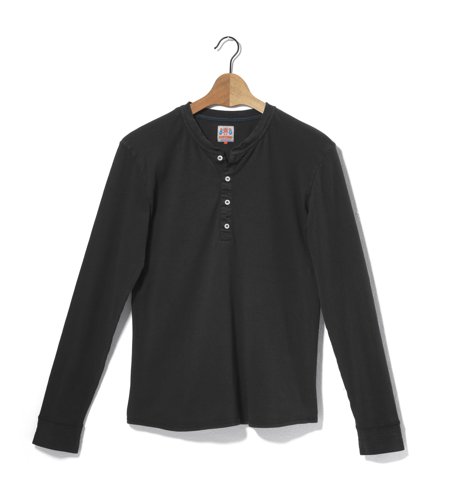 Image of Henley Long Sleeves Ribbed Jersey