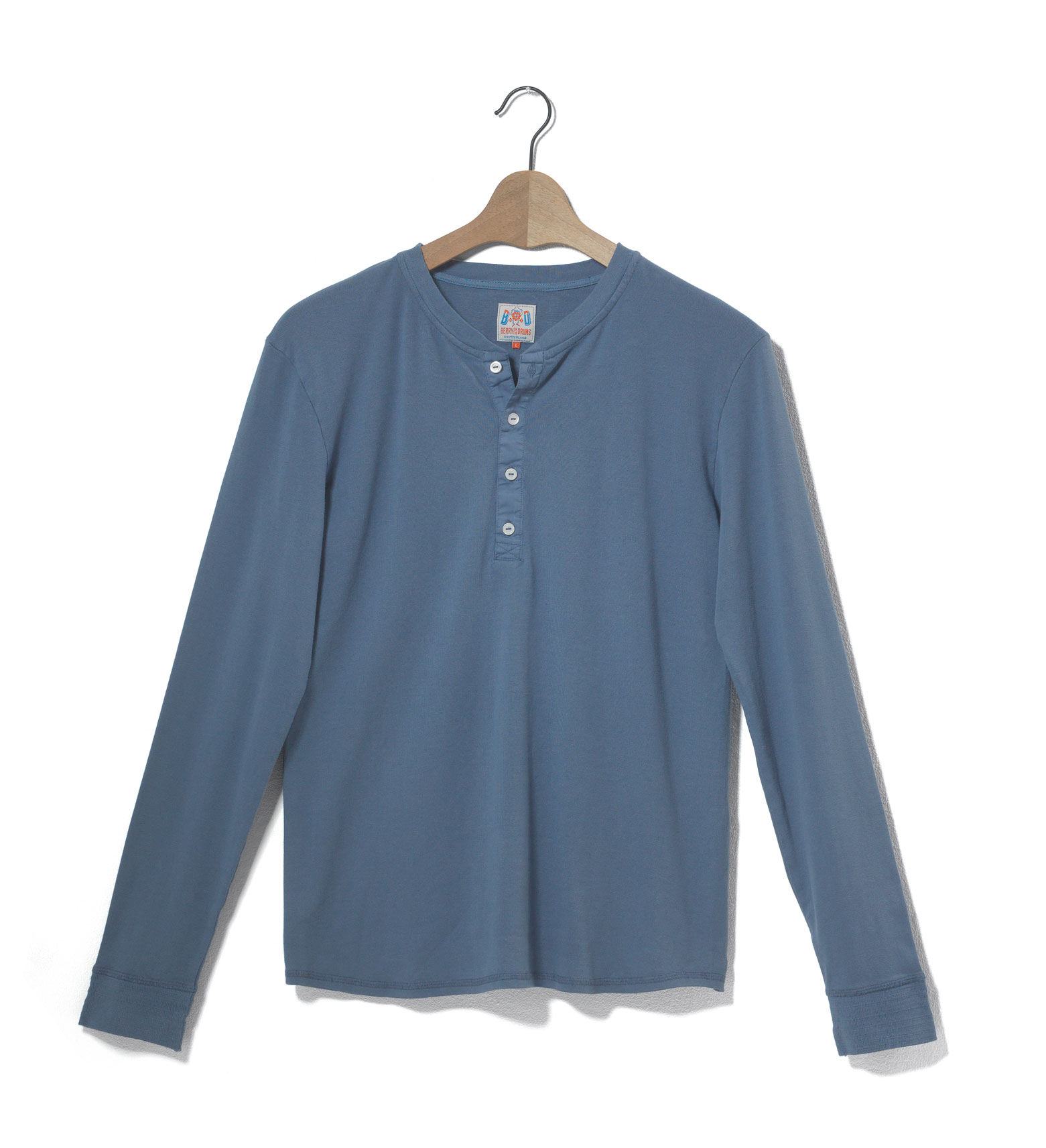 Image of Henley Long Sleeves Ribbed Jersey