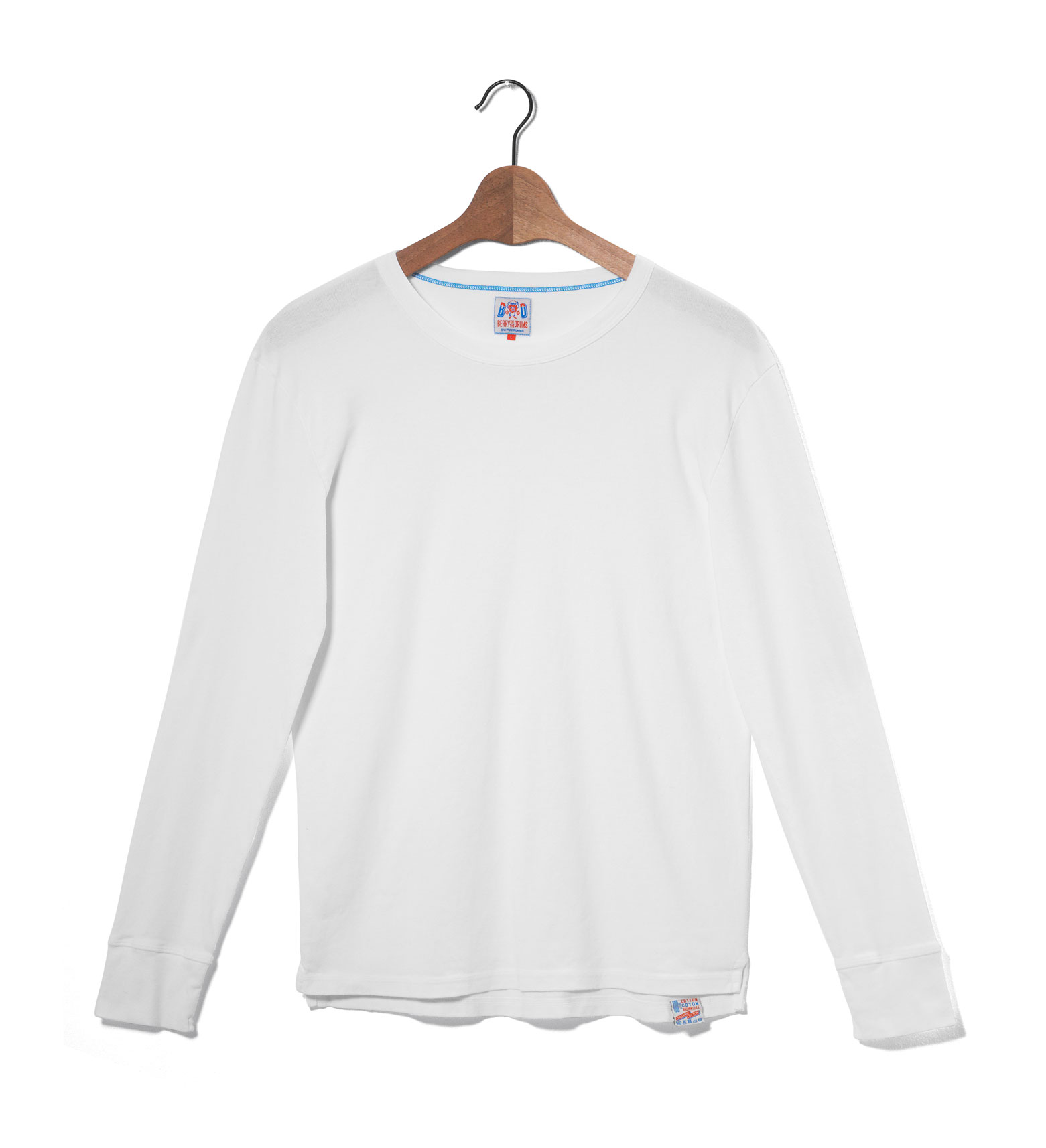 Image of Crew Neck Long Sleeves Ribbed Jersey